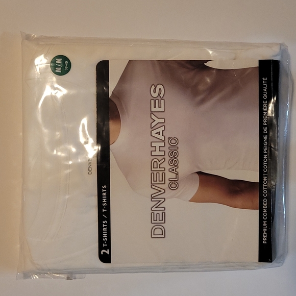 Denver Hayes White Tshirt Pack of 2 Size Medium - Picture 1 of 4